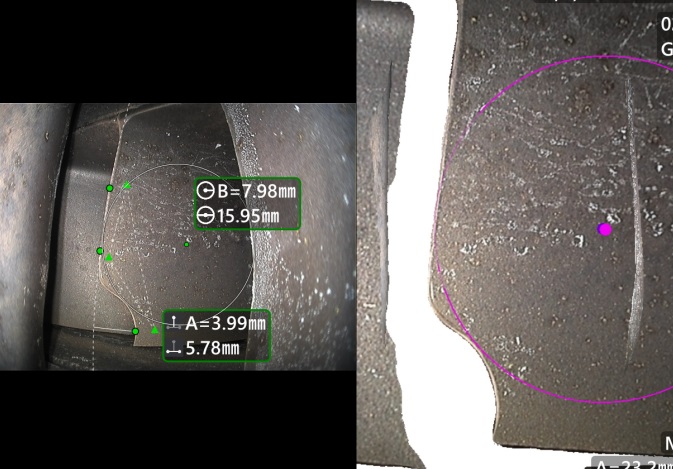 利用半徑計測量功能指導航空發動機在翼葉片打磨