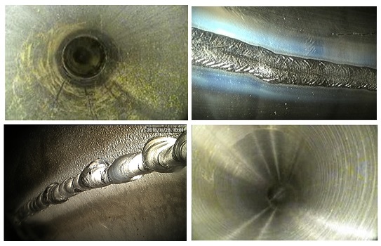 工業內窺鏡檢測導管內部實拍圖