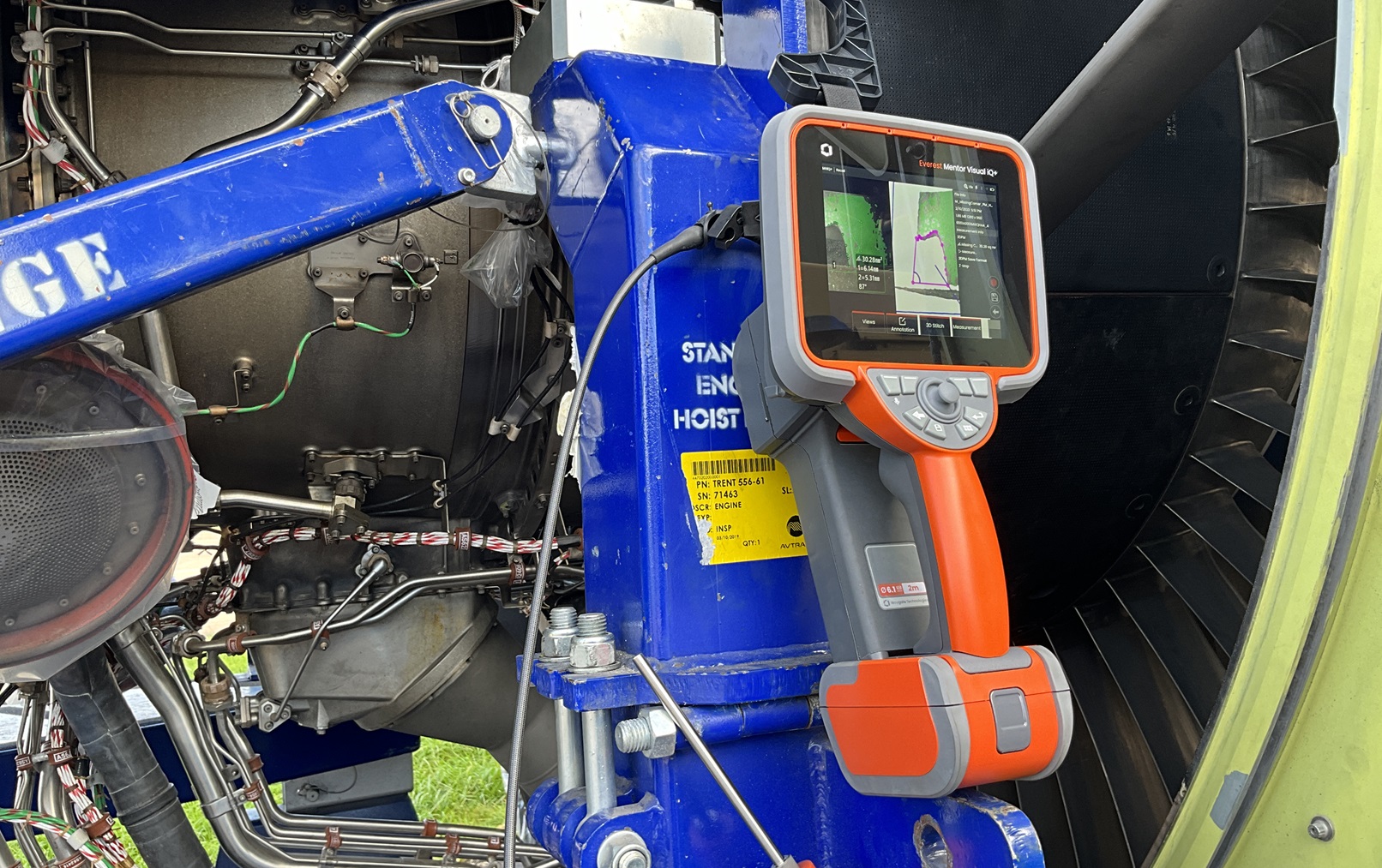 高清工業內窺鏡檢查飛機輔助動力裝置APU