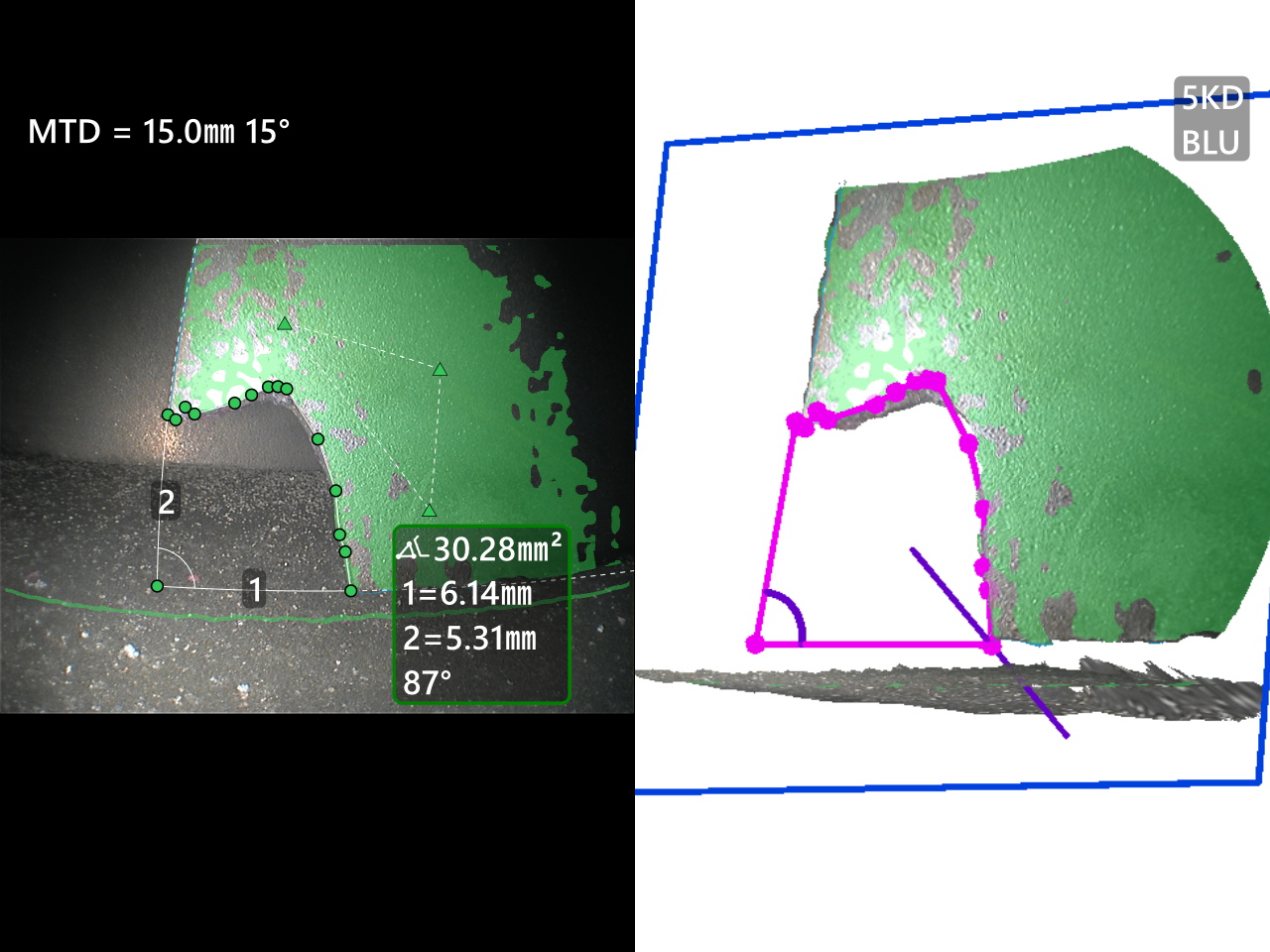 韋林Everest MViQ+工業視頻內窺鏡精準測量效果圖 韋林Everest MViQ+工業視頻內窺鏡精準測量效果圖